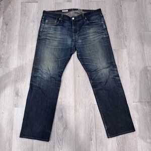 AG Adriano Goldschmied Men's the Matchbox Slim Straight Jeans Dark Wash 38 X 32